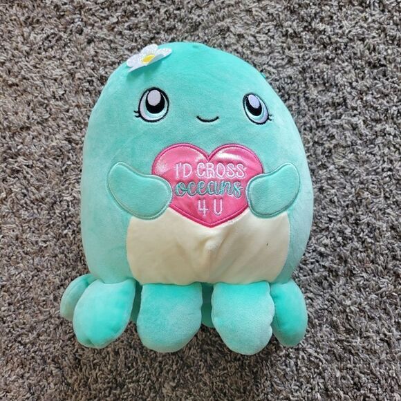 Official KellyToy Squishmallows 2021 Valentine’s Day Squad (8” Olina The Octopus - Picture 1 of 11
